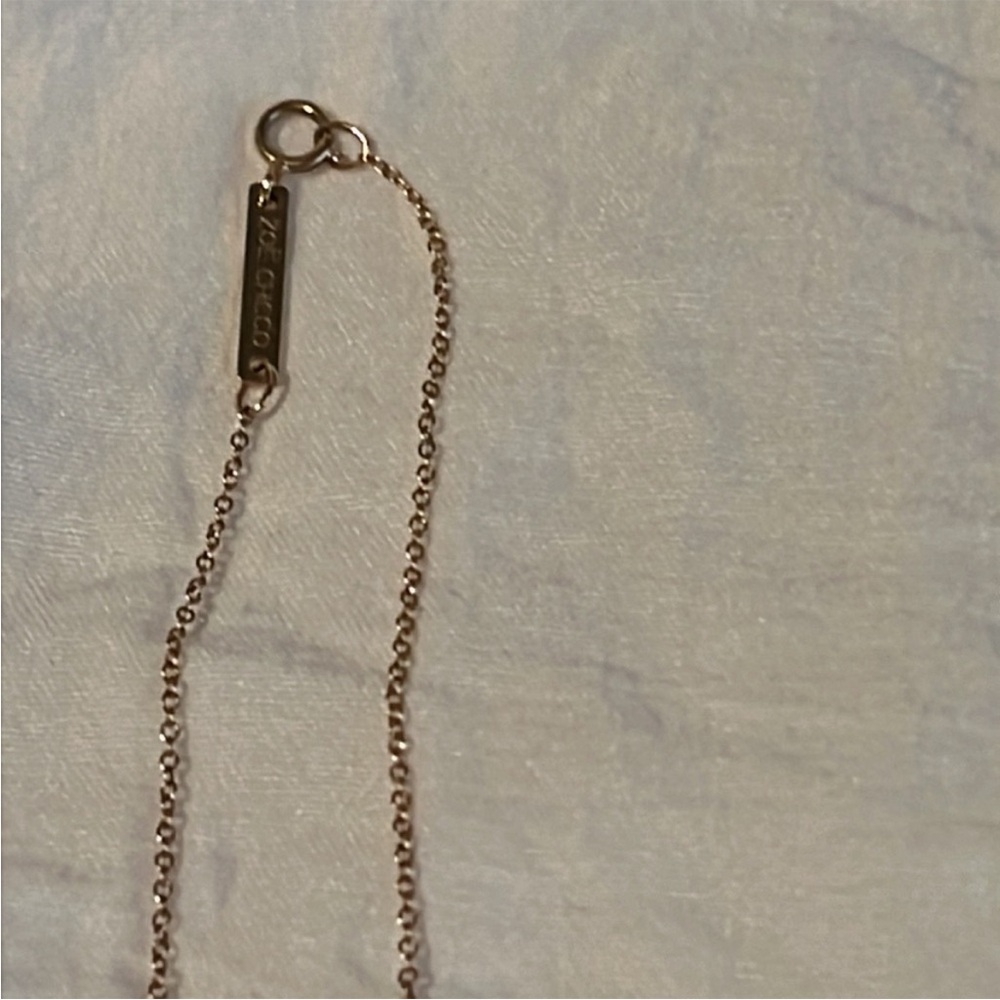 Zoe chicco XO necklace 14k yellow gold white pave diamonds - Picture 7 of 7